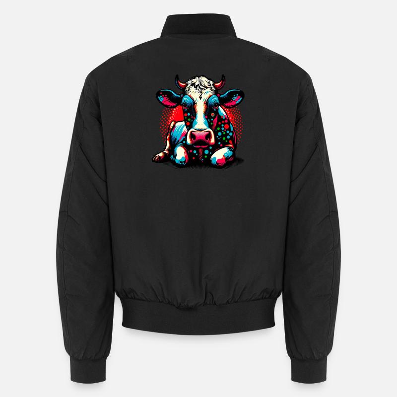 Cow - Unisex Bomber Jacket - black