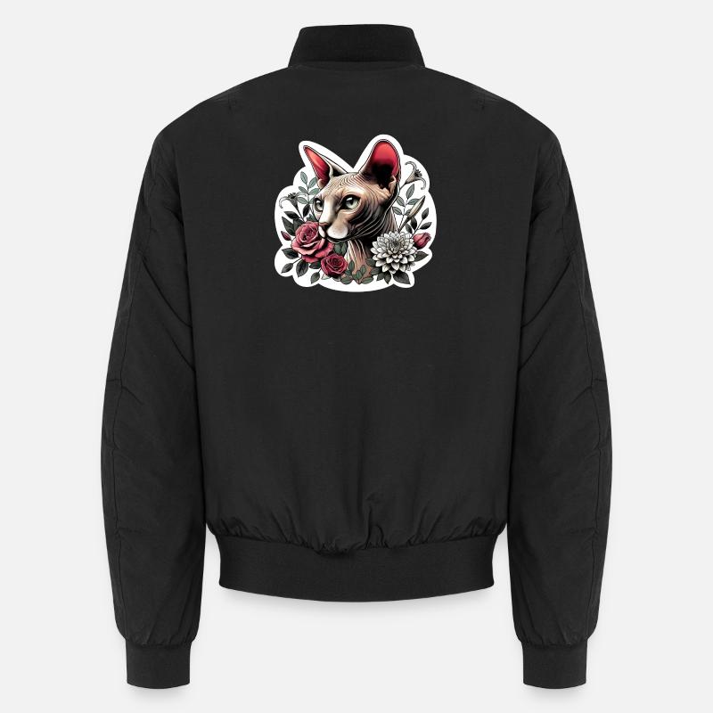 Rose Sphynx Chat Bomber unisexe