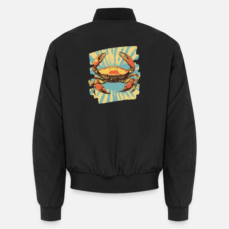 Crab Retro - Unisex Bomber Jacket - black