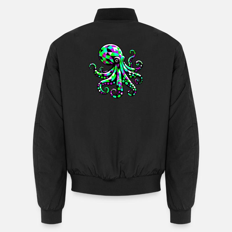 Pieuvre - Bomber unisexe - noir