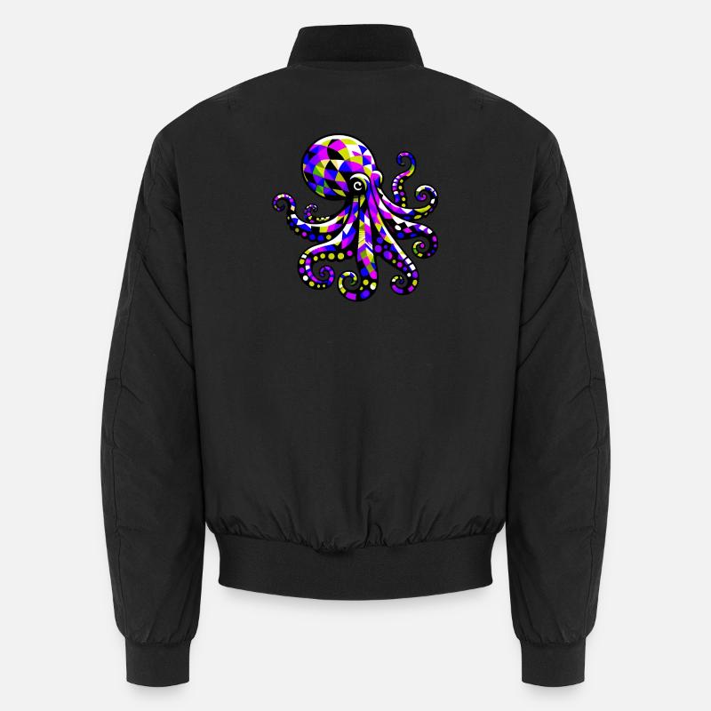Pieuvre - Bomber unisexe - noir