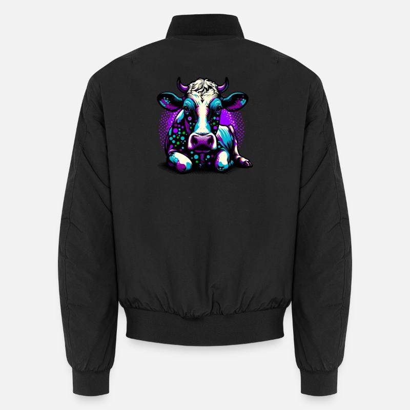 Kuh - Unisex Bomberjacke - Schwarz