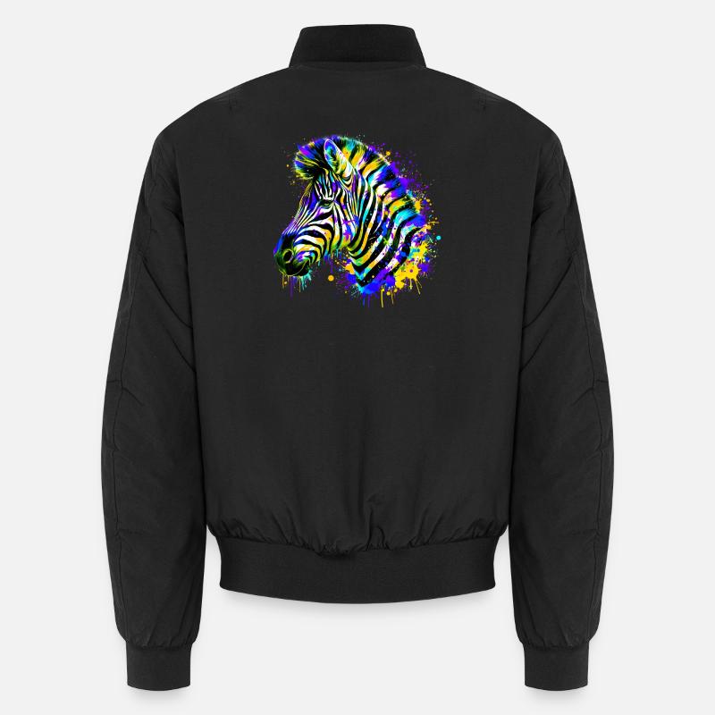 Zebra - Unisex Bomberjacke - Schwarz