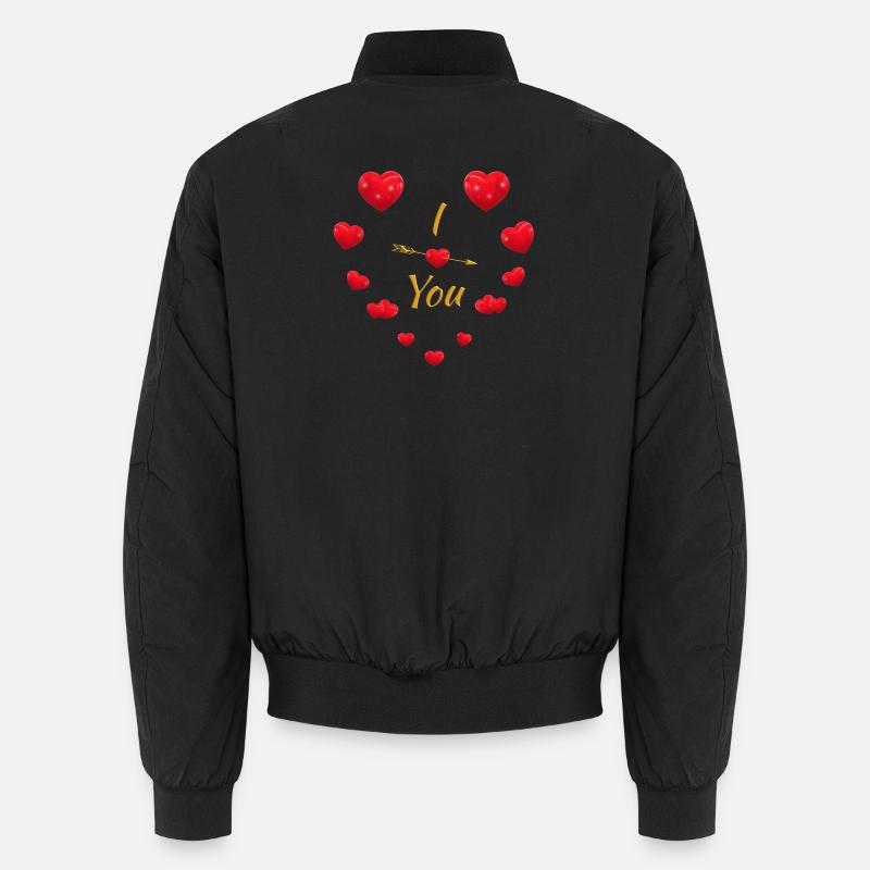 Elegant Heart & Arrow Design for Couples Unisex Bomber Jacket