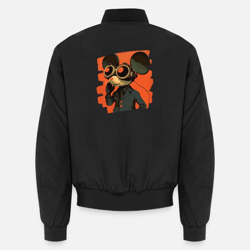 Mouse - Unisex Bomber Jacket - black