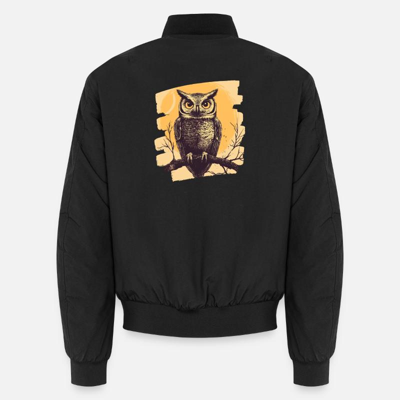 Eule - Unisex Bomberjacke - Schwarz