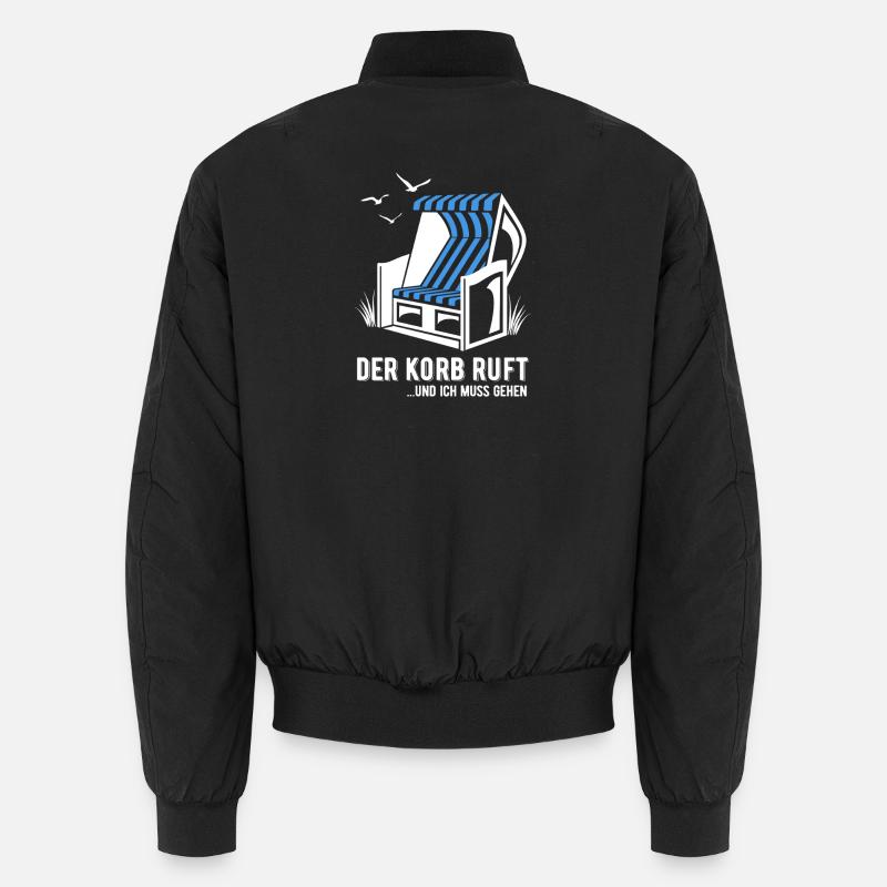 Der Korb ruft - Strandkorb - Meer - Urlaub Unisex Bomberjacke