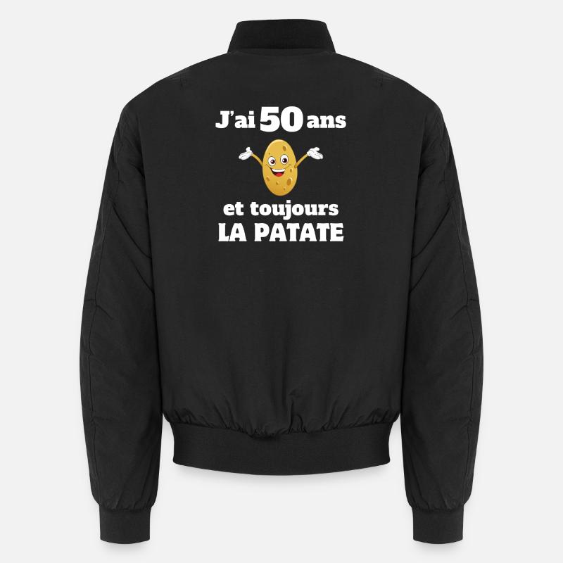 anniversaire, anniversaire 50 ans, cinquantaine - Bomber unisexe - noir