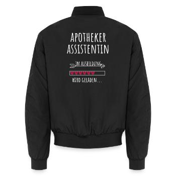 Apothekerassistentin Ausbildung Beruf Geschenk - Unisex Bomberjacke - Schwarz - Hinten - AI Model Male 185 light (185cm)
