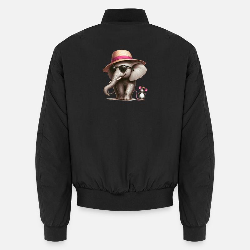 Éléphant avec souris Bomber unisexe
