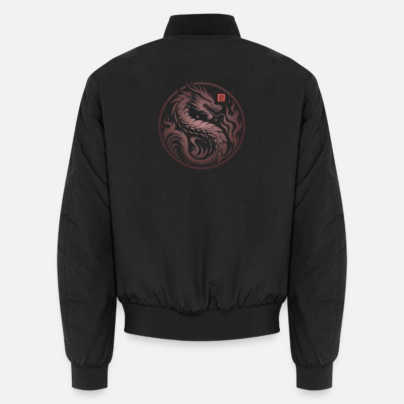 Japanischer Feuerdrache Unisex Bomberjacke