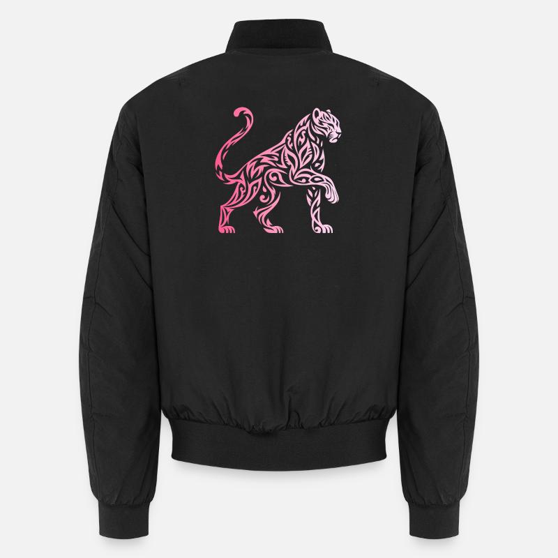 Gradient Tribal Panther - Unisex Bomber Jacket - black
