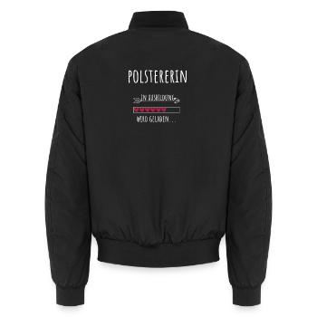 Polsterin Ausbildung Beruf Geschenk - Unisex Bomberjacke - Schwarz - Hinten - AI Model Male 185 light (185cm)
