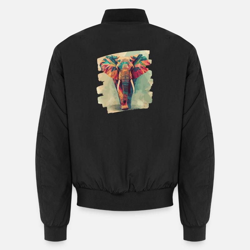 Elephant - Unisex Bomber Jacket - black