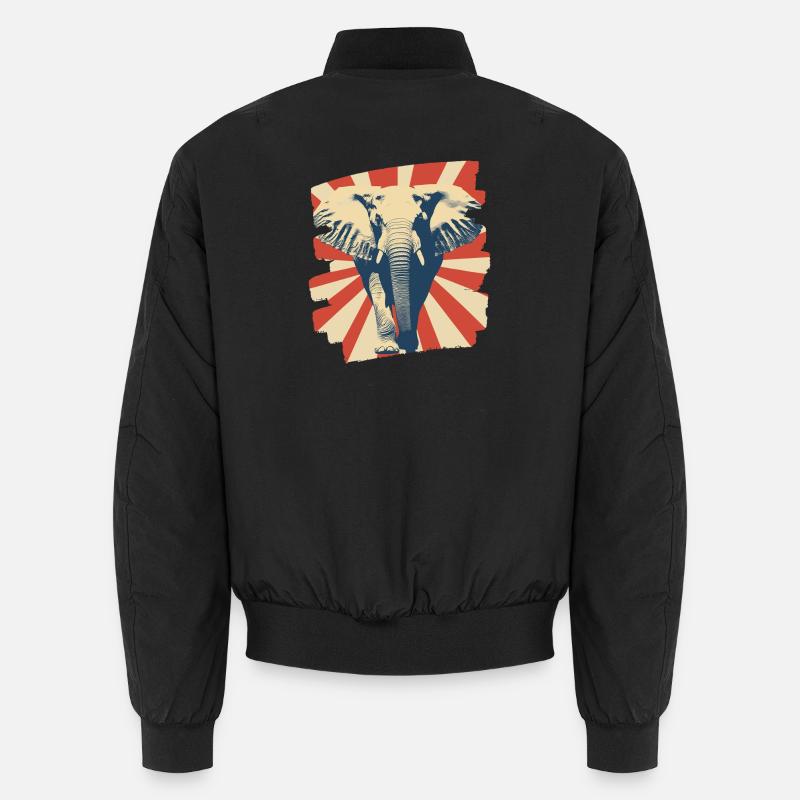 Elefant - Unisex Bomberjacke - Schwarz