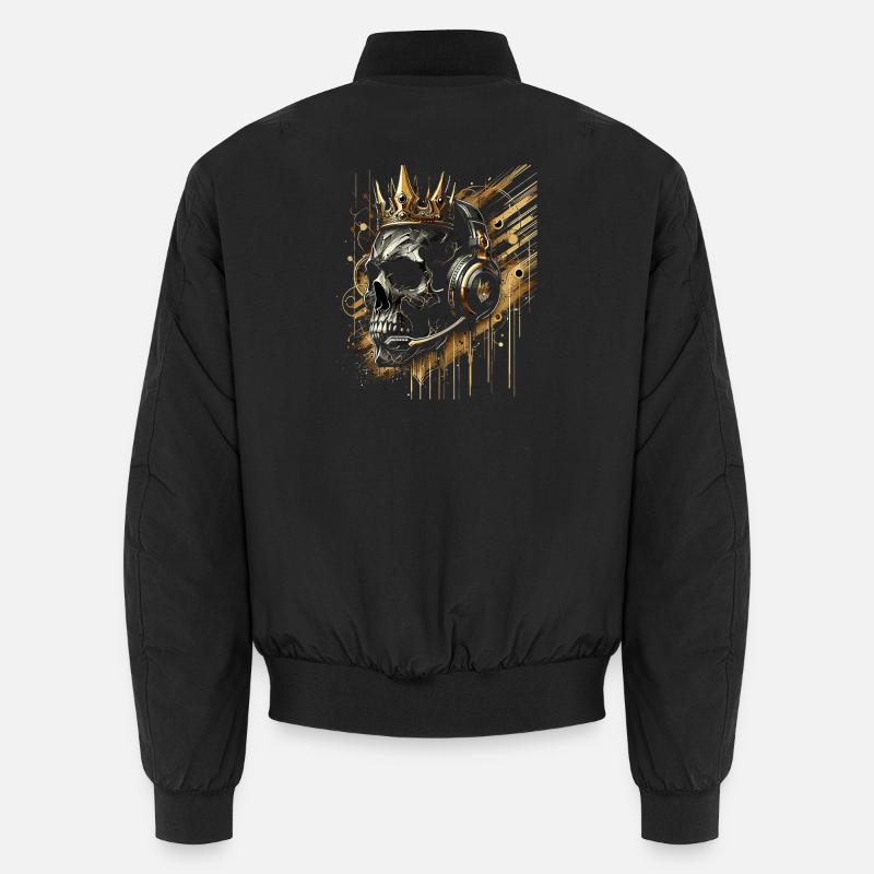 Crâne de joueur avec casque Crown Doré Bomber unisexe