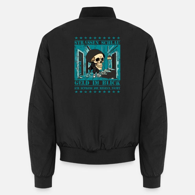 Straßen Skull - Unisex Bomberjacke - Schwarz