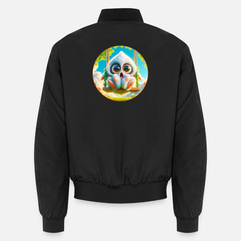 Süsses kuschelmonster - Unisex Bomberjacke - Schwarz