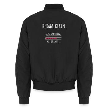 Keramikerin Ausbildung Beruf Geschenk - Unisex Bomberjacke - Schwarz - Hinten - AI Model Male 185 light (185cm)