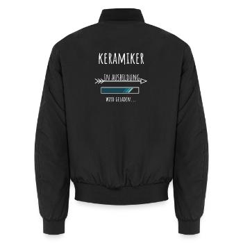 Keramiker Ausbildung Beruf Geschenk - Unisex Bomberjacke - Schwarz - Hinten - AI Model Male 185 light (185cm)