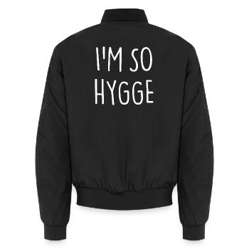 JE SUIS TELLEMENT HYGGE - Bomber unisexe - noir - Dos - AI Model Male 185 light (185cm)