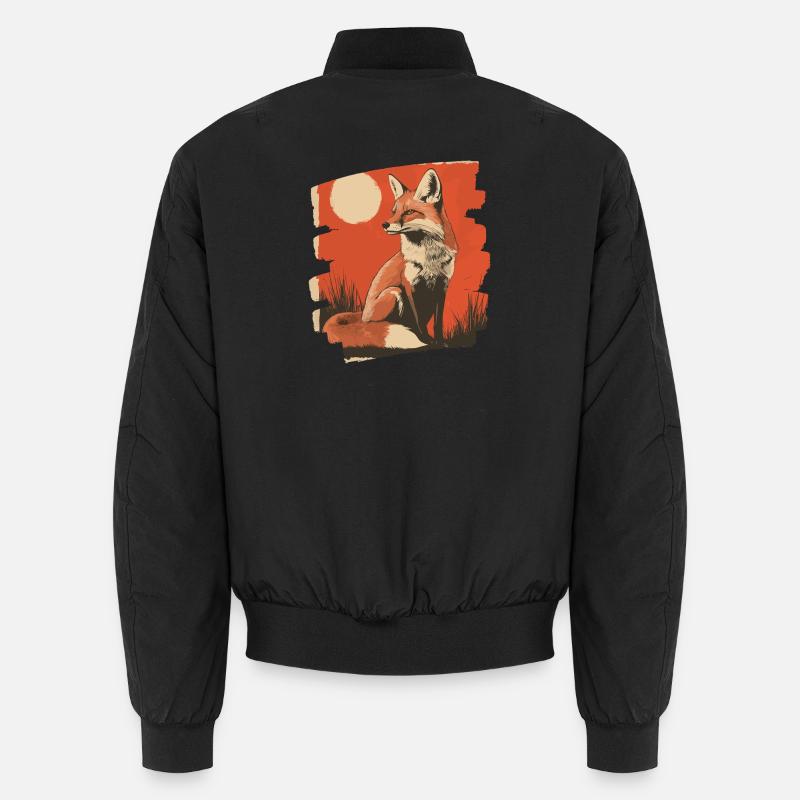 Fuchs - Unisex Bomberjacke - Schwarz