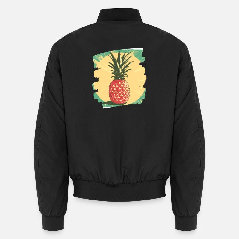 Ananas - Unisex Bomberjacke - Schwarz