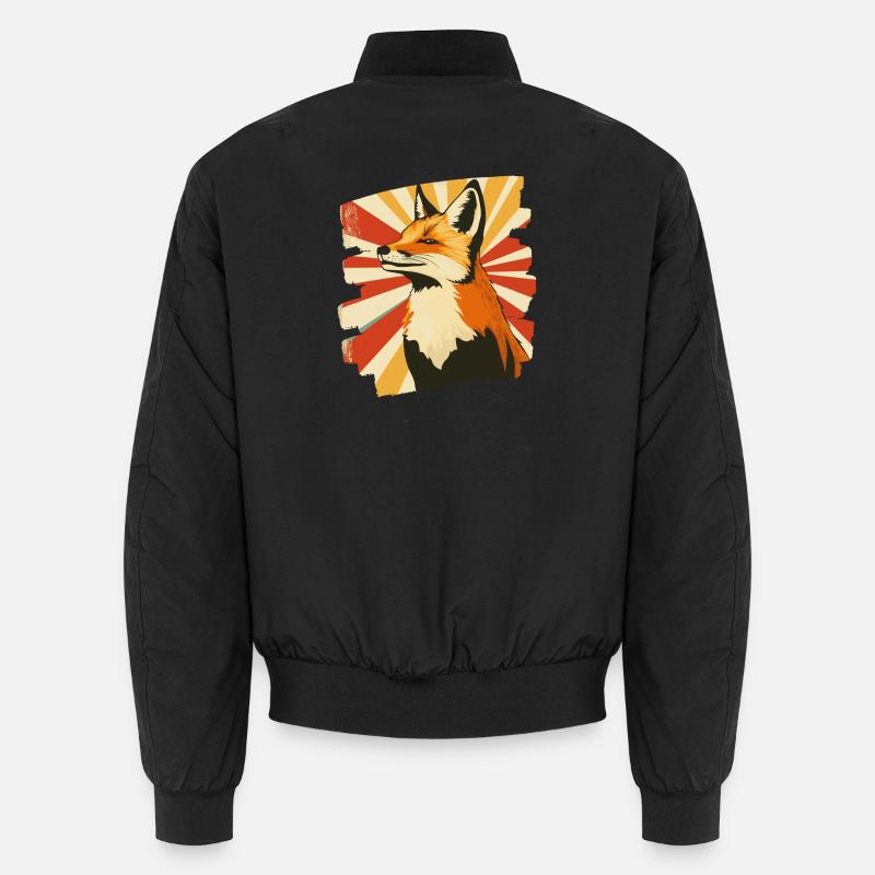 Fuchs - Unisex Bomberjacke - Schwarz