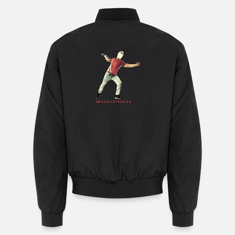Calisthenics - Training mit Körpergewicht - Unisex Bomberjacke - Schwarz