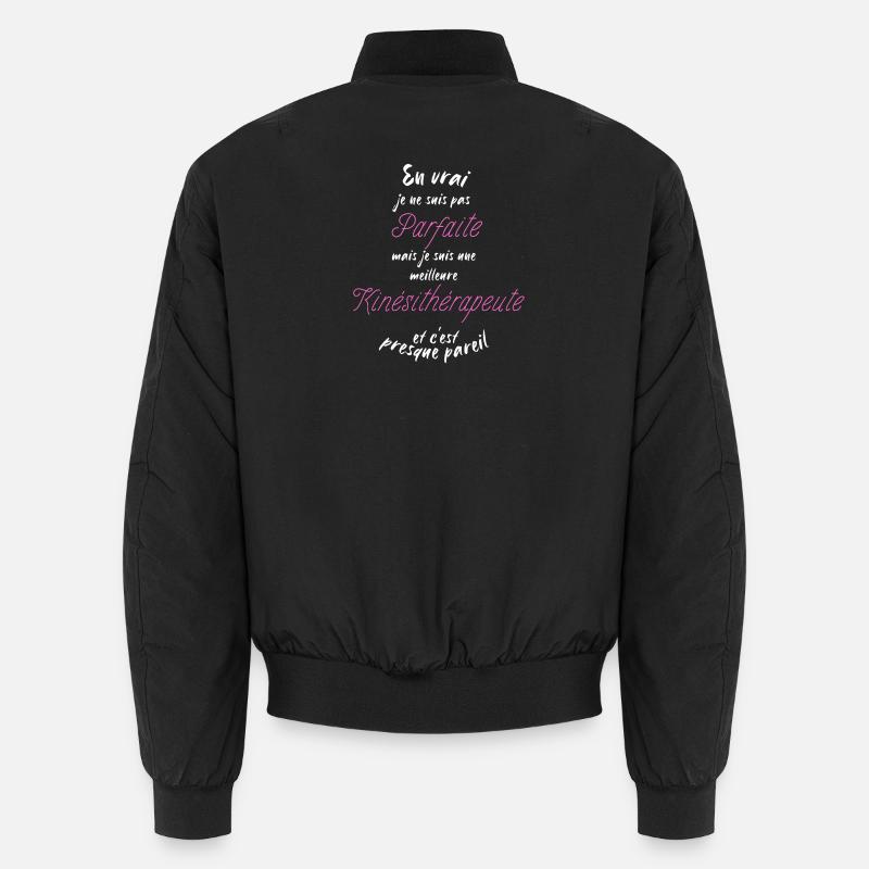 Ich bin der beste Physiotherapeut - Unisex Bomberjacke - Schwarz