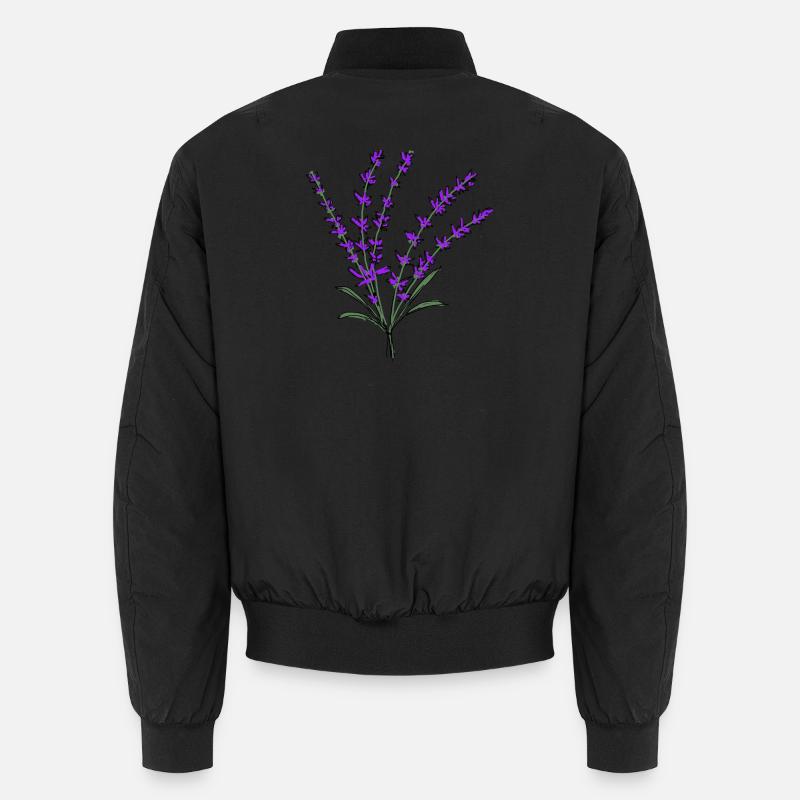 Lavendel - Unisex Bomberjacke - Schwarz