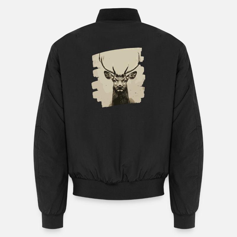 Deer with antlers Unisex Bomber Jacket