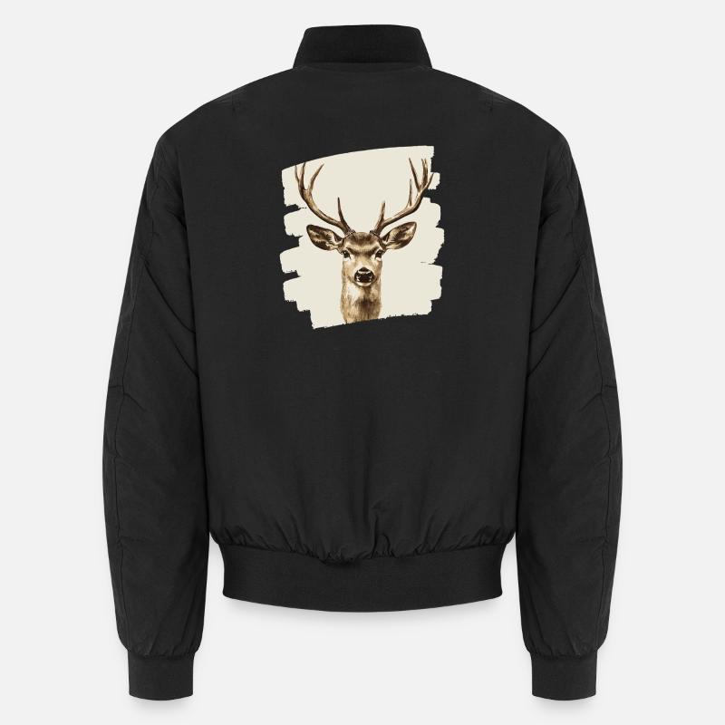 Deer with antlers Unisex Bomber Jacket