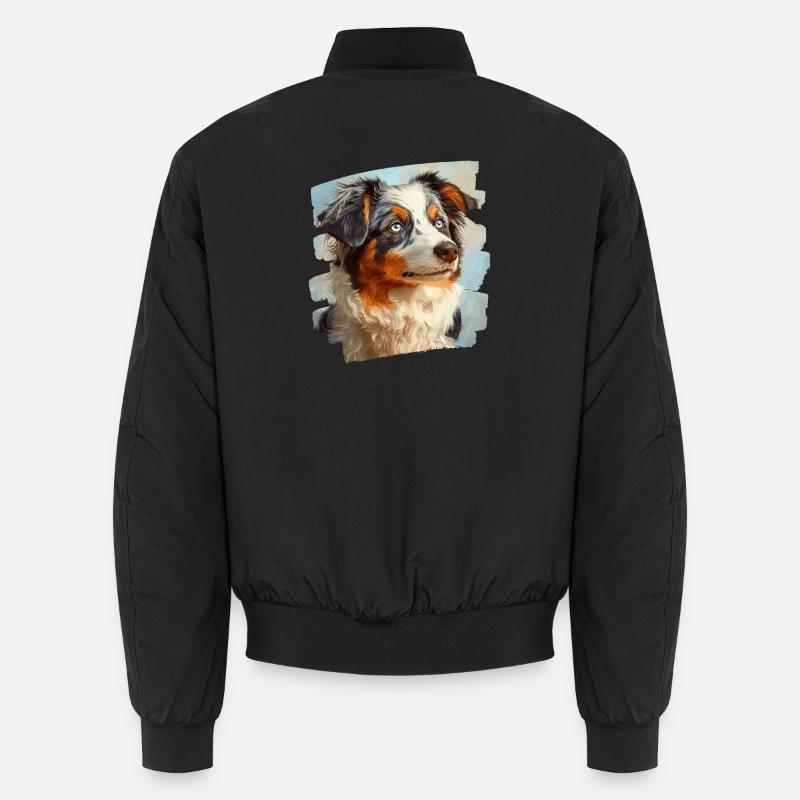 Australian Shepherd - Unisex Bomberjacke - Schwarz