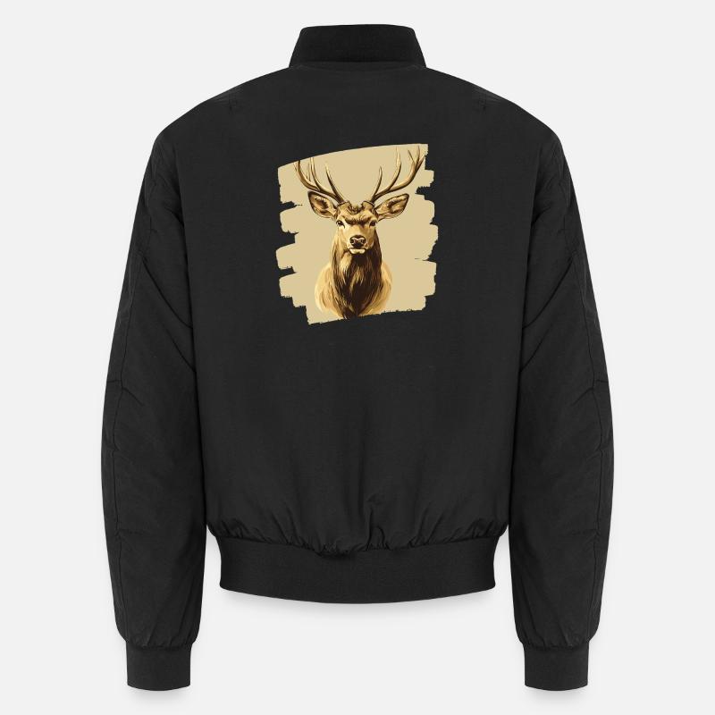 Cerf avec bois Bomber unisexe