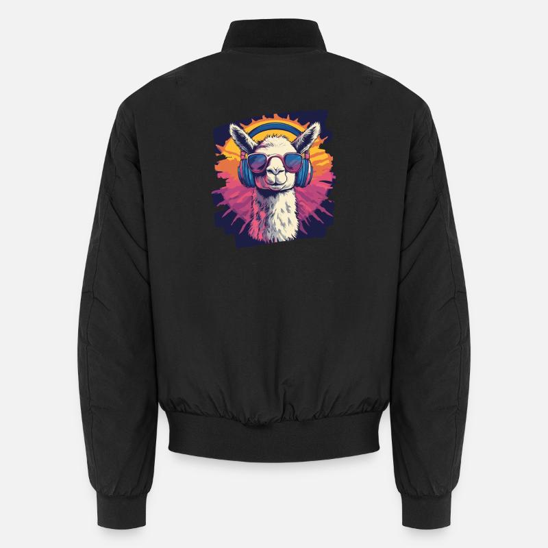 Casque Llama - Bomber unisexe - noir