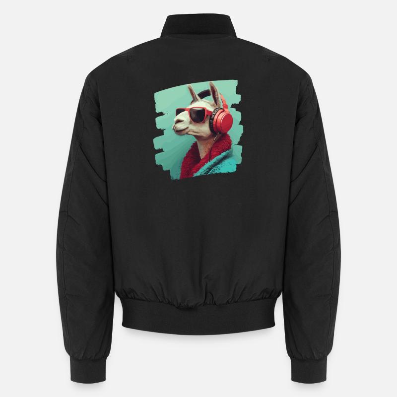 Lama Kopfhörer Unisex Bomberjacke