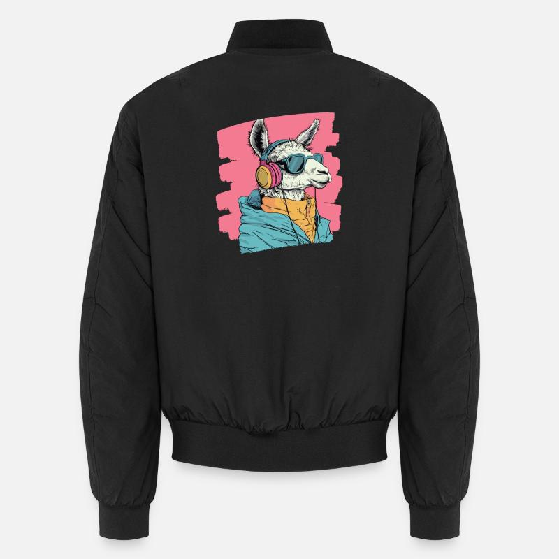 Casque Llama - Bomber unisexe - noir