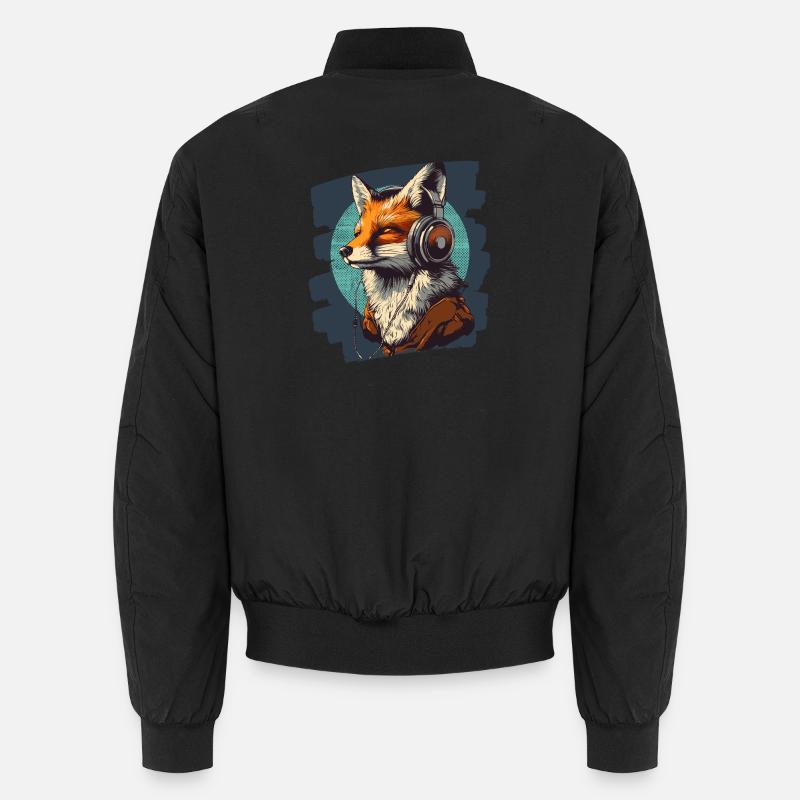 Fox - Unisex Bomber Jacket - black