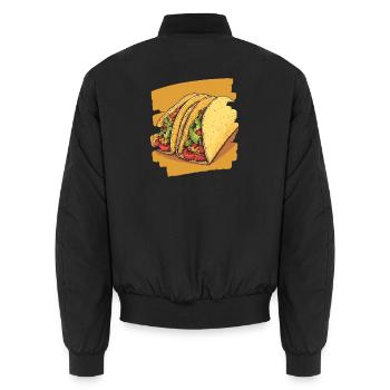Taco - Unisex Bomberjacke - Schwarz - Hinten - AI Model Male 185 light (185cm)