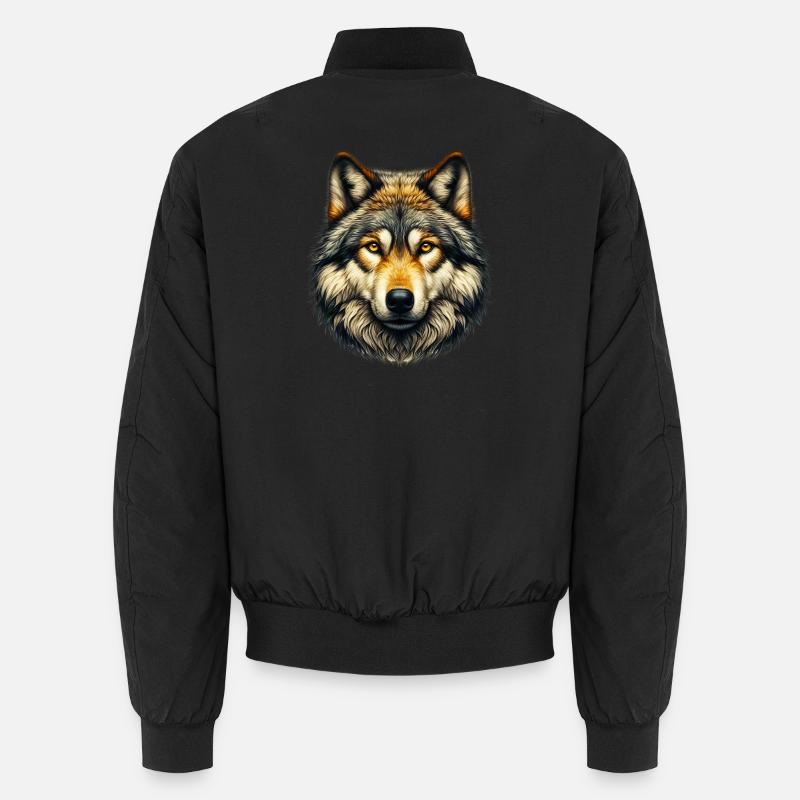 Loup - Bomber unisexe - noir