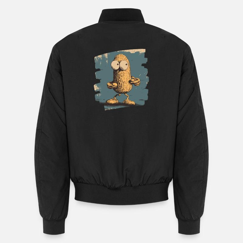 Erdnuss - Unisex Bomberjacke - Schwarz