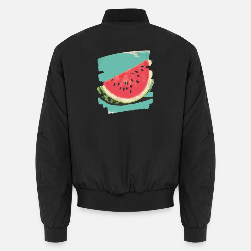 Wassermelone - Unisex Bomberjacke - Schwarz