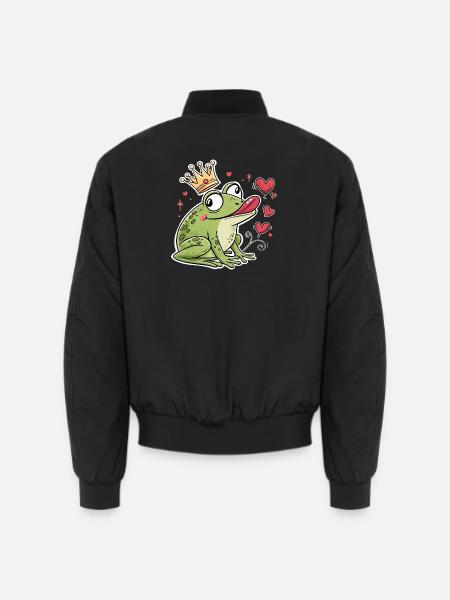 Froschkönig Karneval Fasching Konfetti - Unisex Bomberjacke - Schwarz