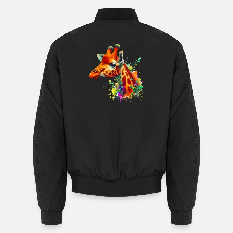 Giraffe - Unisex Bomberjacke - Schwarz