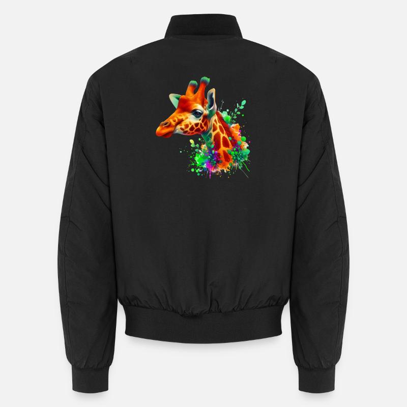 Giraffe - Unisex Bomberjacke - Schwarz