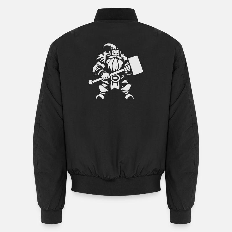 Dwarf Warrior With War Hammer Unisex Bomber Jacket