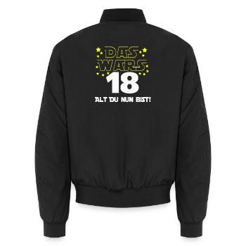 18ème anniversaire , 18 C’est ça vous avez l’âge maintenant ! - Bomber unisexe - noir - Dos - AI Model Male 185 light (185cm)
