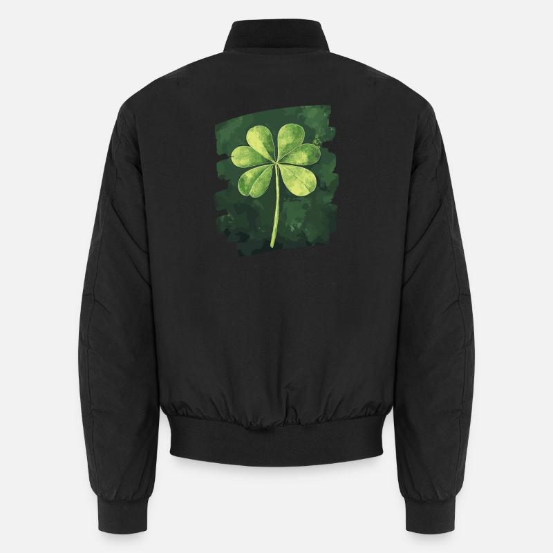 St. Patricks day Kleeblatt - Unisex Bomberjacke - Schwarz