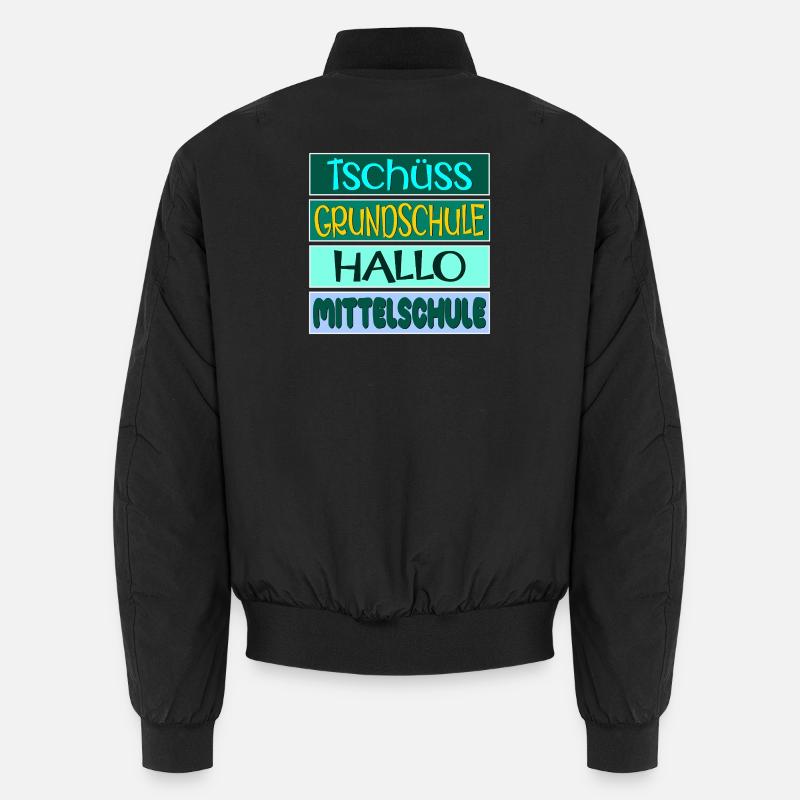 TSCHÜSS GRUNDSCHULE HALLO MITTELSCHULE SCHÜLER Unisex Bomberjacke